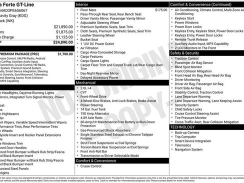 Used 2023 Kia Forte GT-Line w/ GT-Line Premium Package image 7