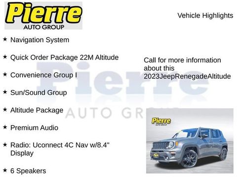 Used 2023 Jeep Renegade Altitude w/ Sun/Sound Group AWD/4WD image 7