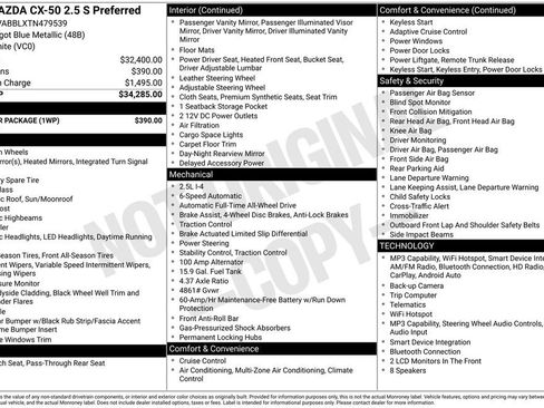 New 2026 MAZDA CX-50 AWD 2.5 S w/ Weather Package image 30