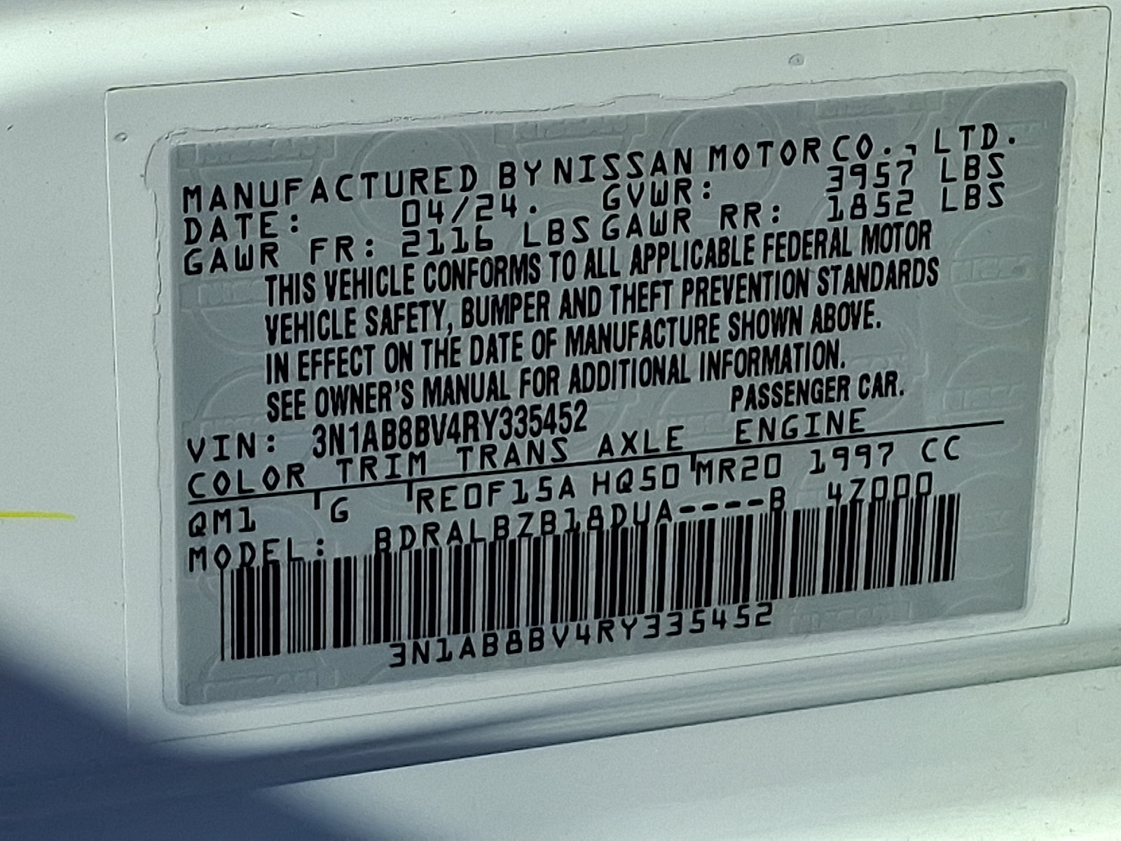 Used 2024 Nissan Sentra S FWD image 27