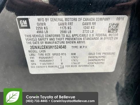 Used 2017 Chevrolet Equinox LT w/ Convenience Package image 28