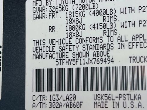 Certified 2018 Toyota Tundra Limited w/ Limited Premium Package AWD/4WD image 29