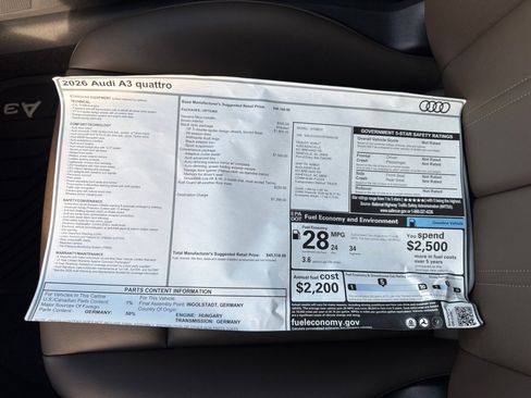 New 2026 Audi A3 2.0T Premium image 33