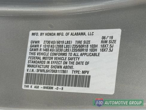 Used 2019 Honda Odyssey EX-L image 35