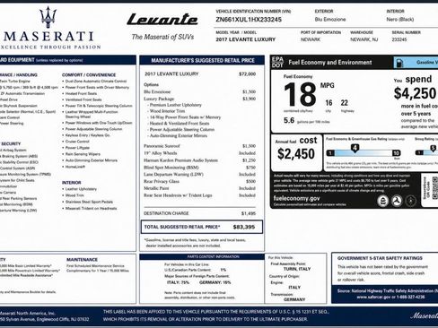 Used 2017 Maserati Levante w/ Luxury Package AWD/4WD image 12