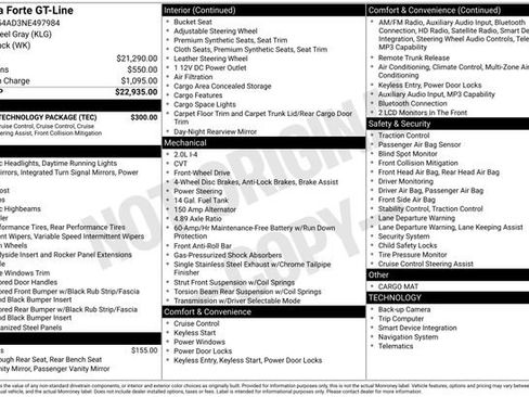 Certified 2022 Kia Forte GT-Line w/ GT-Line Technology Package FWD image 15