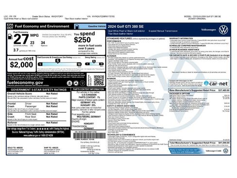 Used 2024 Volkswagen GTI SE w/ SE Leather Seats Package image 2