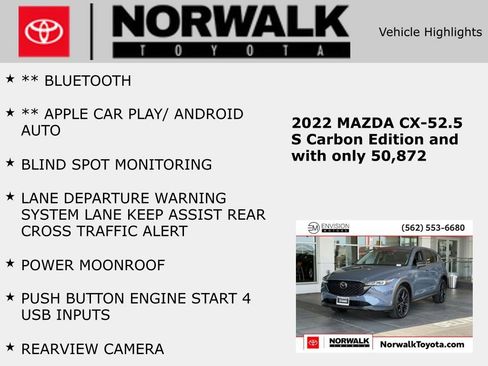 Used 2022 MAZDA CX-5 Carbon Edition image 10