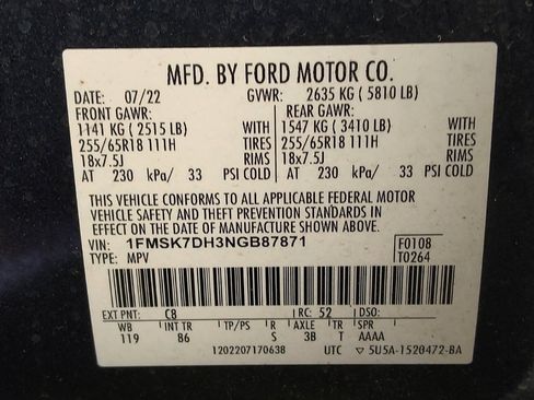 Used 2022 Ford Explorer XLT RWD image 33