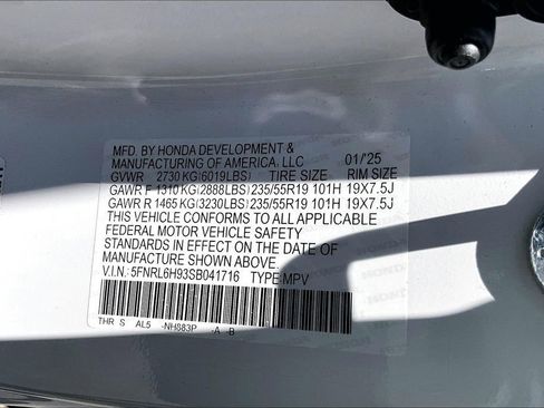 Used 2025 Honda Odyssey Elite image 16