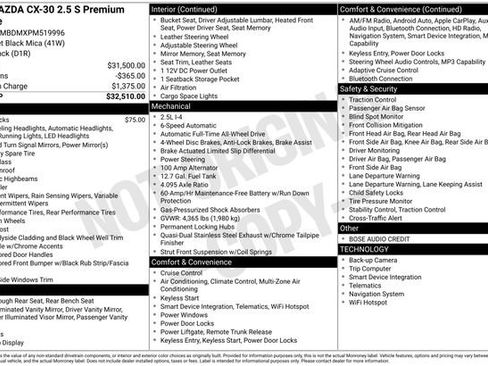 Used 2023 MAZDA CX-30 AWD 2.5 S w/ Premium Package image 2