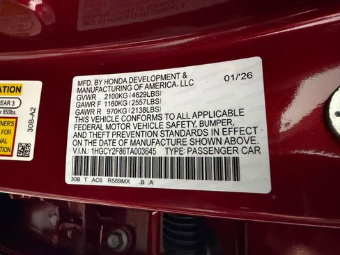 New 2026 Honda Accord Touring image 18