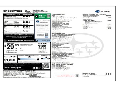 Used 2024 Subaru Crosstrek 2.5i Limited w/ Crosstrek Mirror Package AWD/4WD image 6