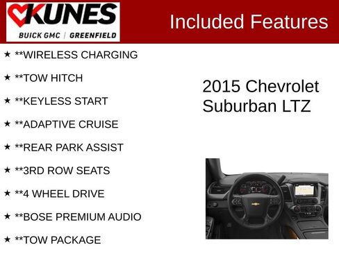 Used 2015 Chevrolet Suburban LTZ AWD/4WD image 3