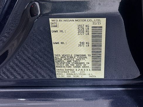 Used 2016 Nissan Altima 2.5 SL w/ Moonroof Package image 12