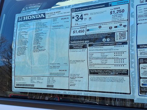 New 2026 Honda Civic Sport image 21