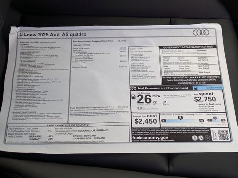 New 2025 Audi A5 2.0T Premium image 18