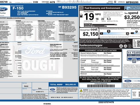 Used 2021 Ford F150 Lariat AWD/4WD image 3