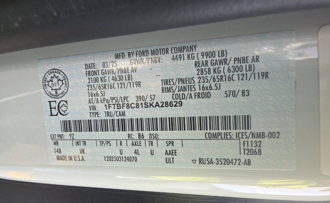 Used 2025 Ford Transit 350 148 Medium Roof AWD image 13