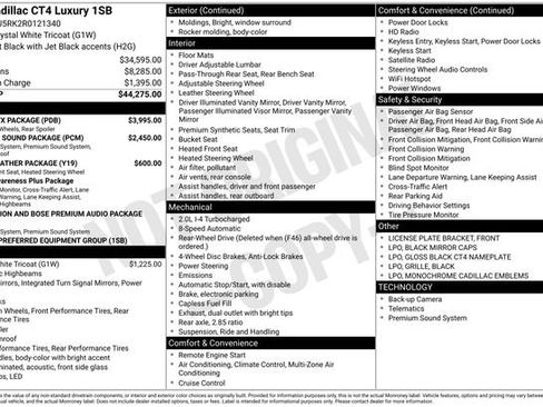 Used 2024 Cadillac CT4 Luxury w/ LPO, ONYX Package RWD image 1