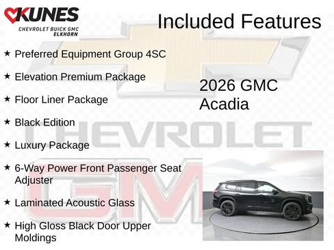 New 2026 GMC Acadia Elevation w/ Black Edition FWD image 2