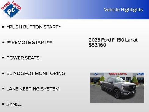 Certified 2023 Ford F150 Lariat w/ Equipment Group 502A High image 33