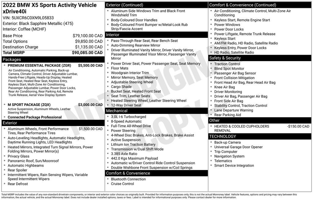 Used 2022 BMW X5 xDrive40i w/ Premium Essential Package AWD/4WD image 6