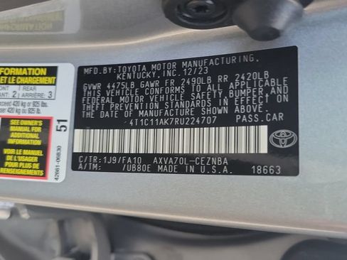 Certified 2024 Toyota Camry LE FWD image 29