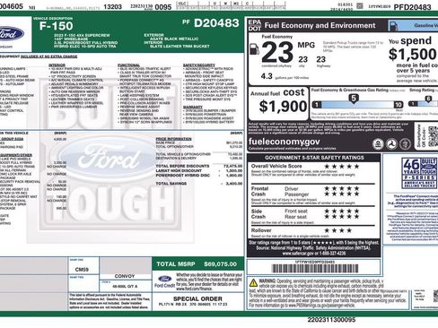 Certified 2023 Ford F150 Lariat w/ Equipment Group 502A High image 6