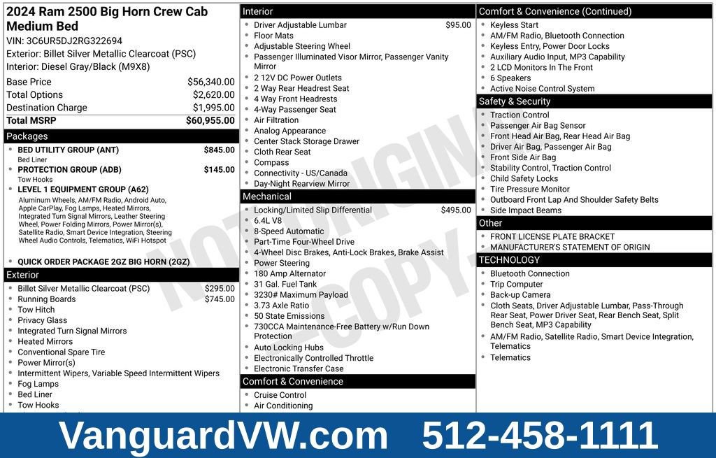 Used 2024 RAM 2500 Big Horn w/ Bed Utility Group AWD/4WD image 35