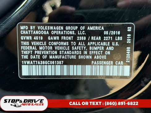 Used 2016 Volkswagen Passat 1.8T R-Line FWD image 20