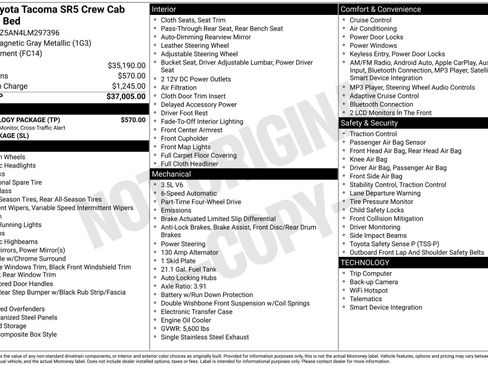 Used 2020 Toyota Tacoma SR5 w/ Technology Package image 30