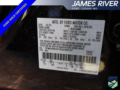 Certified 2025 Ford Explorer Platinum w/ LUX Leather Package image 42