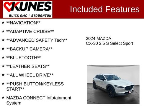 Used 2024 MAZDA CX-30 AWD 2.5 S w/ Select Sport Pkg image 2