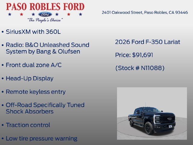 New 2026 Ford F350 Lariat w/ Black Appearance Package AWD/4WD image 24