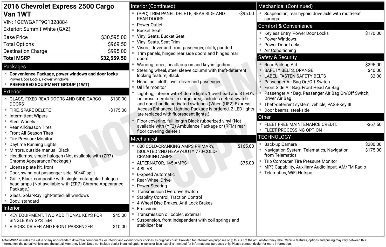 Used 2016 Chevrolet Express 2500 RWD image 4