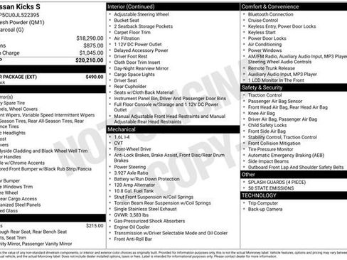 Used 2018 Nissan Kicks S w/ Exterior Package image 32