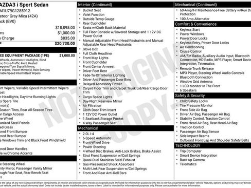 Used 2016 MAZDA MAZDA3 i Sport w/ Preferred Equipment Package image 2