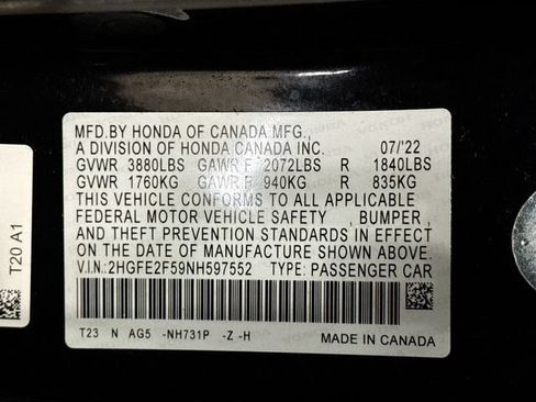 Used 2022 Honda Civic Sport image 30
