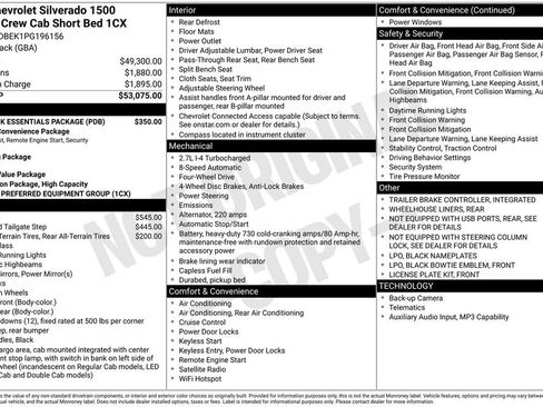 Used 2023 Chevrolet Silverado 1500 Custom w/ LPO, Dark Essentials Package AWD/4WD image 2