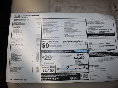 Used 2026 BMW X3 xDrive30 w/ Premium Package image 24