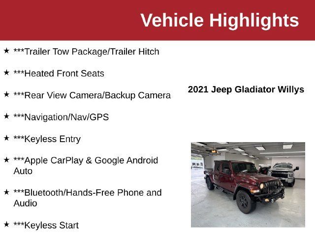 Used 2021 Jeep Gladiator Sport AWD/4WD image 10