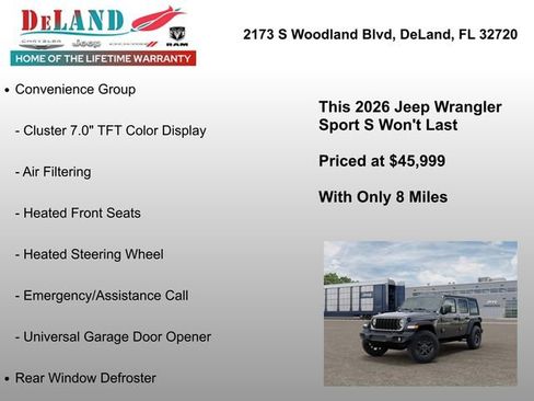 New 2026 Jeep Wrangler Sport S image 25