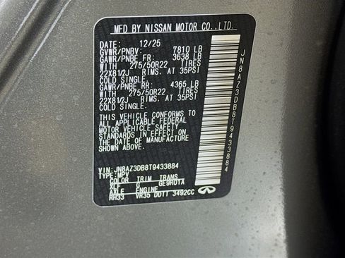 New 2026 INFINITI QX80 4WD w/ Sport Exterior Package image 42