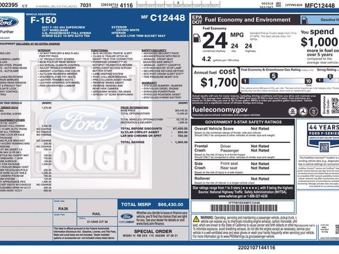 Used 2021 Ford F150 Lariat w/ Max Trailer Tow Package AWD/4WD image 30