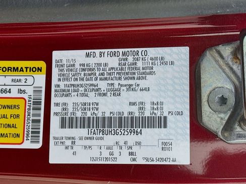 Used 2016 Ford Mustang Premium w/ Equipment Group 201A RWD image 38