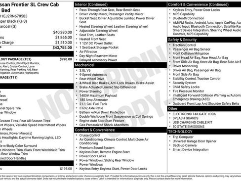 Used 2024 Nissan Frontier SL w/ Technology Package image 31