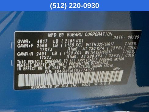 Used 2025 Subaru Crosstrek 2.5i Wilderness w/ Crosstrek Mirror Package image 40