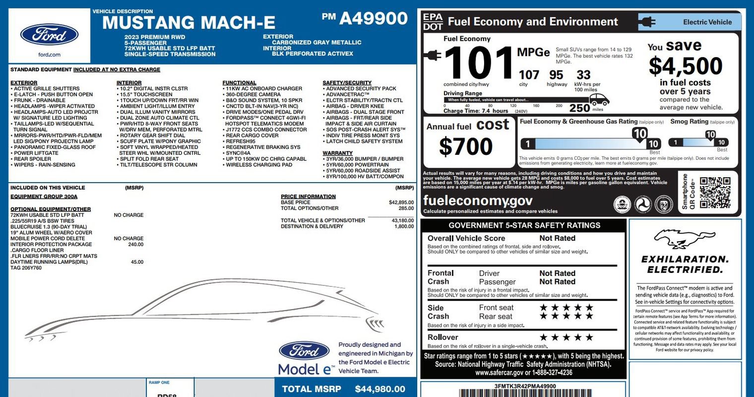 Used 2023 Ford Mustang Mach-E Premium RWD image 7