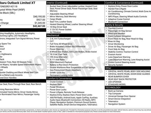 Used 2024 Subaru Outback Limited XT image 2